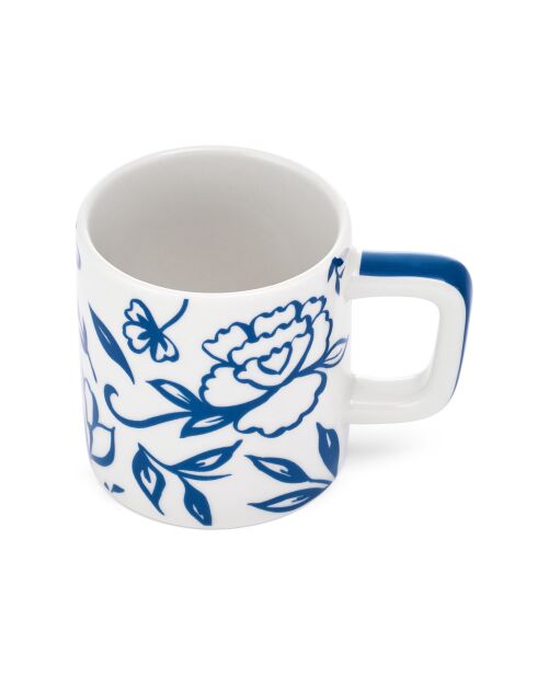 Tazza da espresso in ceramica LC, motivo floreale bianco - 120ml