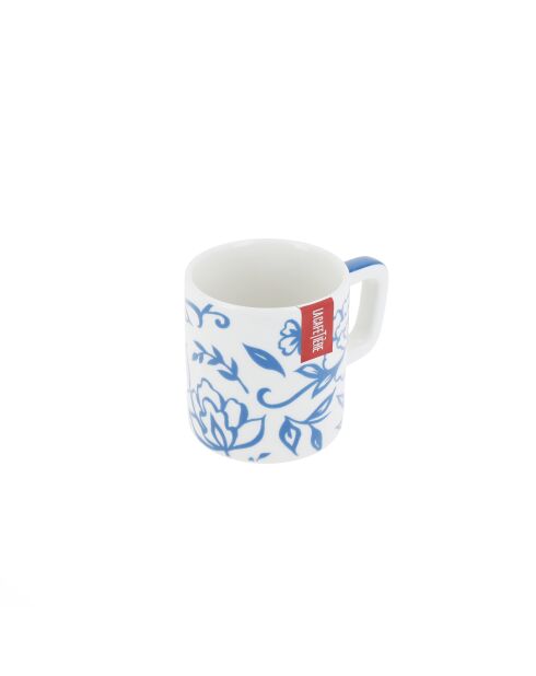 Tazza da espresso in ceramica LC, motivo floreale bianco - 120ml