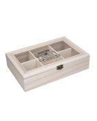 Scatola da tè in legno LC - 26x17x6 cm