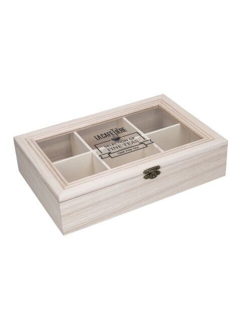 LC Teedose aus Holz - 26x17x6 cm