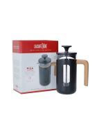 LC Pisa French Press Kaffeebereiter für 3 Tassen mit schwarzem Holzgriff — 350 ml