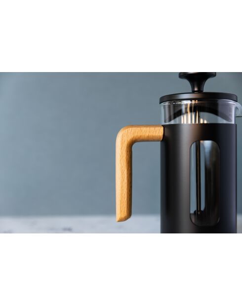 LC Pisa French Press Kaffeebereiter für 3 Tassen mit schwarzem Holzgriff — 350 ml