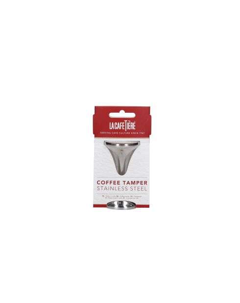 LC Kaffeestempel aus Edelstahl, 5,5 x 5,5 x 9,2 cm, silberfarben