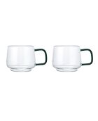 Set di 2 bicchieri LC colorati verdi - 275 ml