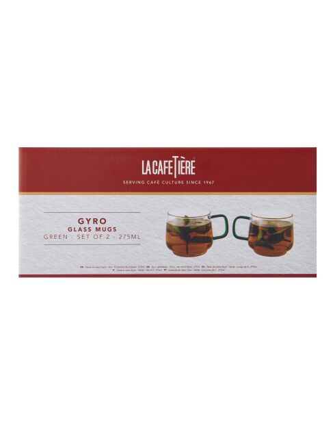 Set di 2 bicchieri LC colorati verdi - 275 ml