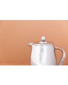 LC dubbelwandige Franse pers van zilverkleurig roestvrij staal met 8 kopjes - 1L