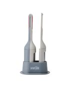 Brewstir grijze LC thee- en koffiezetter - 17x4,2x17 cm