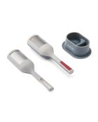 Brewstir grijze LC thee- en koffiezetter - 17x4,2x17 cm