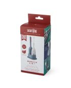 Brewstir grijze LC thee- en koffiezetter - 17x4,2x17 cm