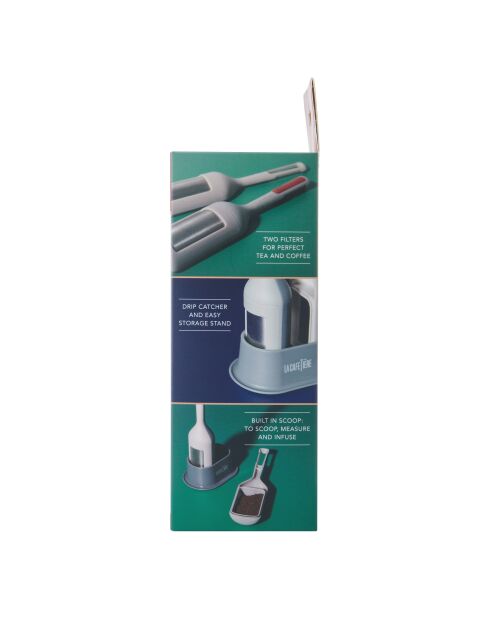Infusor de té y café Brewstir LC gris, 17 x 4, 2 x 17 cm