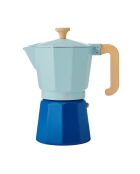 Cafetera italiana 6 tazas LC bicolor azul - 290 ml