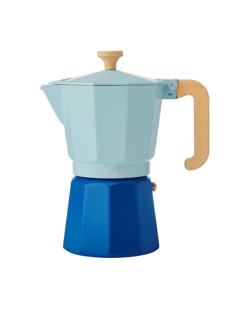 Italiaans koffiezetapparaat 6 kopjes LC bicolour blauw - 290 ml