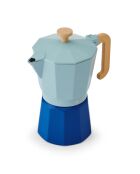 Cafetera italiana 6 tazas LC bicolor azul - 290 ml