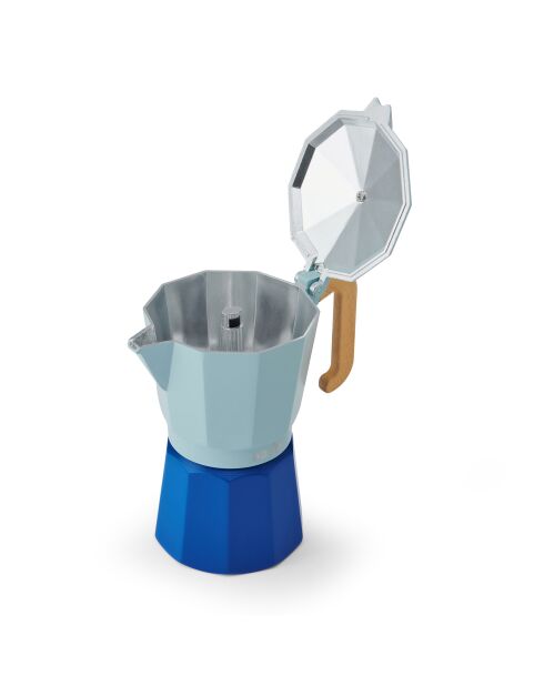 Italiaans koffiezetapparaat 6 kopjes LC bicolour blauw - 290 ml