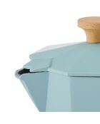 Cafetera italiana 6 tazas LC bicolor azul - 290 ml