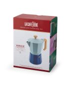 Cafetera italiana 6 tazas LC bicolor azul - 290 ml