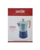 Cafetera italiana 6 tazas LC bicolor azul - 290 ml