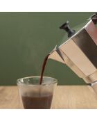Cafetière italienne 9 tasses LC argentée - 470ml