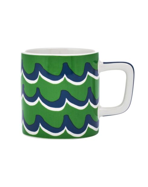 Tazza da caffè espresso in ceramica LC, motivo a spirale verde - 120ml