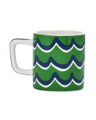 Tazza da caffè espresso in ceramica LC, motivo a spirale verde - 120ml