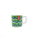 Tazza da caffè espresso in ceramica LC, motivo a spirale verde - 120ml