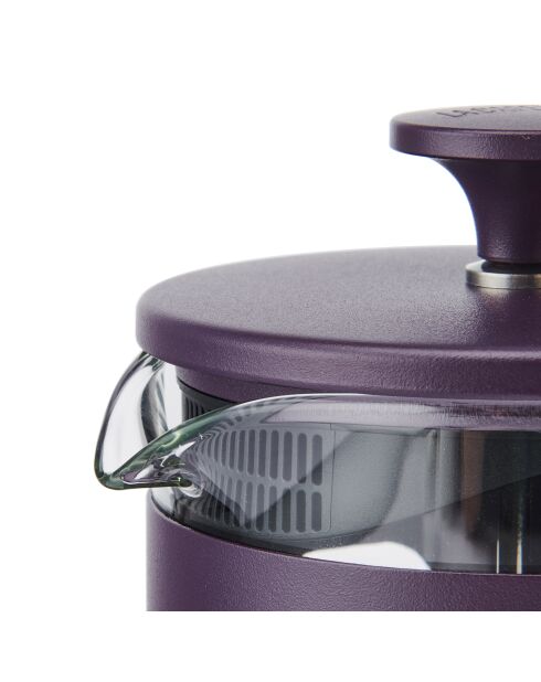 Caffettiera francese LC Pisa da 8 tazze con manico in legno viola - 1L
