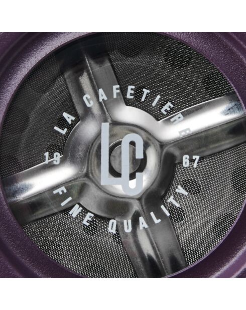 Caffettiera francese LC Pisa da 8 tazze con manico in legno viola - 1L