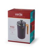 Caffettiera francese LC Pisa da 8 tazze con manico in legno viola - 1L