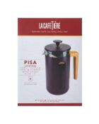 Caffettiera francese LC Pisa da 8 tazze con manico in legno viola - 1L