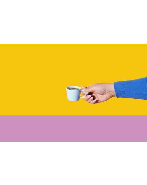 Tazzina da espresso in ceramica LC celeste - 65ml