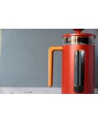 Caffettiera francese LC Pisa da 8 tazze con manico in legno rosso - 1L