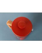 Caffettiera francese LC Pisa da 8 tazze con manico in legno rosso - 1L