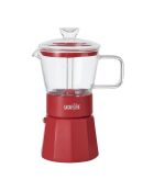Caffettiera italiana 6 tazze LC Verona Gls rossa - 290ml
