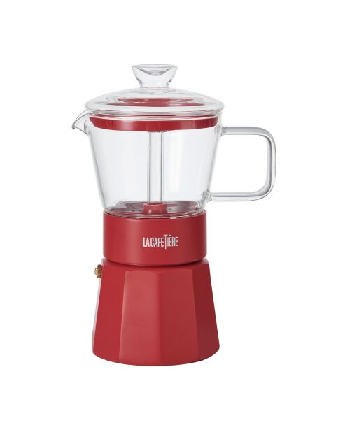 Caffettiera italiana 6 tazze LC Verona Gls rossa - 290ml