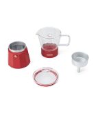 Caffettiera italiana 6 tazze LC Verona Gls rossa - 290ml