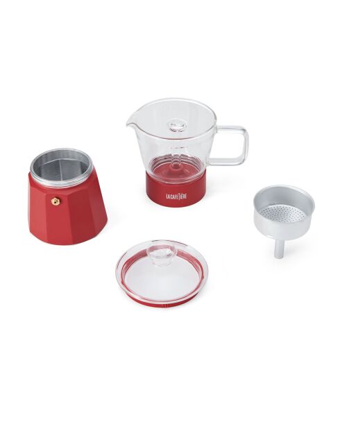 Caffettiera italiana 6 tazze LC Verona Gls rossa - 290ml