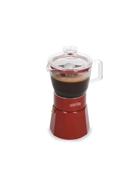 Caffettiera italiana 6 tazze LC Verona Gls rossa - 290ml