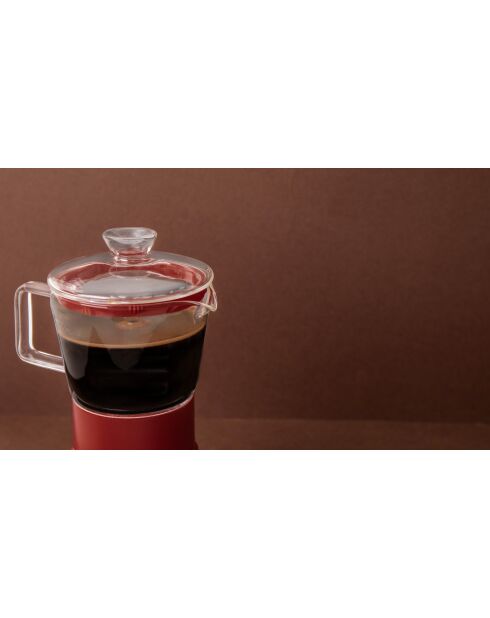 Caffettiera italiana 6 tazze LC Verona Gls rossa - 290ml