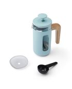 LC Pisa 3-kops koffiezetapparaat voor Franse pers met blauwe houten handgreep - 350 ml