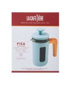 LC Pisa 3-kops koffiezetapparaat voor Franse pers met blauwe houten handgreep - 350 ml