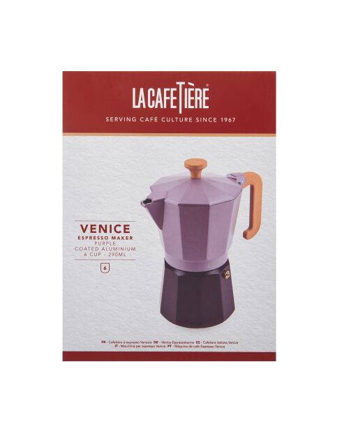 Cafetière italienne 6 tasses LC violette - 290ml