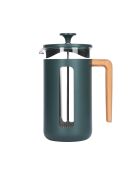 LC Pisa French Press Kaffeemaschine für 8 Tassen mit grünem Holzgriff — 1 l