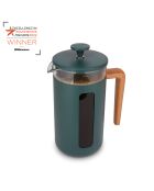 LC Pisa French Press Kaffeemaschine für 8 Tassen mit grünem Holzgriff — 1 l