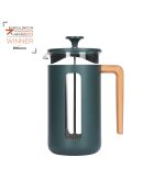 LC Pisa French Press Kaffeemaschine für 8 Tassen mit grünem Holzgriff — 1 l
