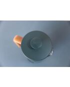 LC Pisa French Press Kaffeemaschine für 8 Tassen mit grünem Holzgriff — 1 l