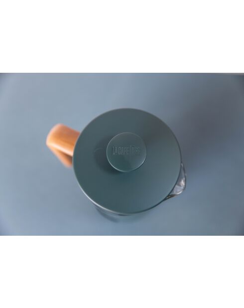 LC Pisa French Press Kaffeemaschine für 8 Tassen mit grünem Holzgriff — 1 l