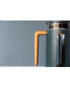 LC Pisa French Press Kaffeemaschine für 8 Tassen mit grünem Holzgriff — 1 l