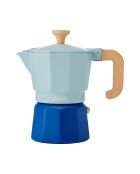 Cafetière italienne 3 tasses LC bicolore bleue- 150 ml