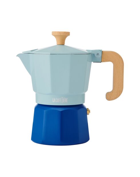 Cafetière italienne 3 tasses LC bicolore bleue- 150 ml