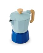 Cafetière italienne 3 tasses LC bicolore bleue- 150 ml